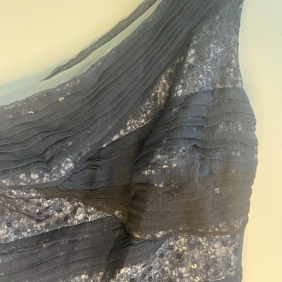 Vtg Mini Tadashi Shoji Silk Sleeveless Cocktail Dress 4 Sexy‎ Party Travel - Picture 4 of 14